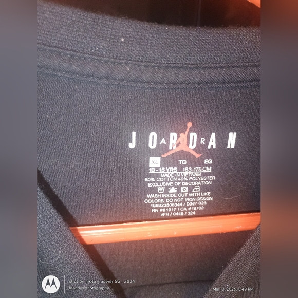 Jumpman Jordan Boys Short Sleeve T-shirt Size Extra Large Good - Picture 2 of 4